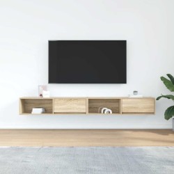 Meubles TV 2 pcs chêne sonoma 100x31x25,5 cm bois d'ingénierie 625900625900