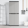 Armoire de rangement d'extérieur gris et noir 65x37x165 cm PP 625901625901