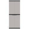 Armoire de rangement d'extérieur gris et noir 65x37x165 cm PP 625901625901