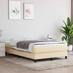 Matelas de lit à ressorts ensachés fermeté moyenne Crème 120x200x20 cm Tissu 625904625904