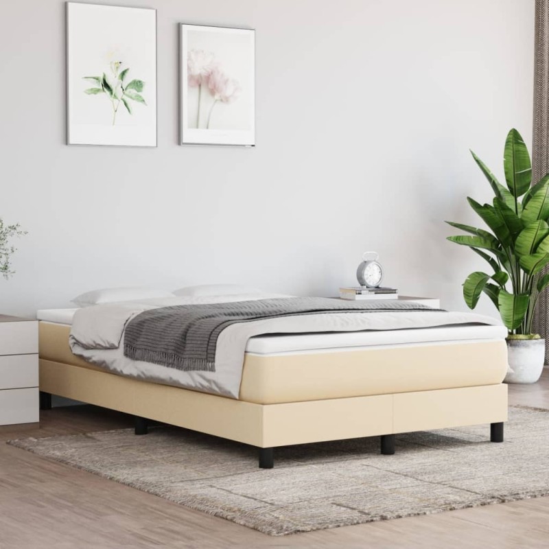 Matelas de lit à ressorts ensachés fermeté moyenne Crème 120x200x20 cm Tissu 625904625904