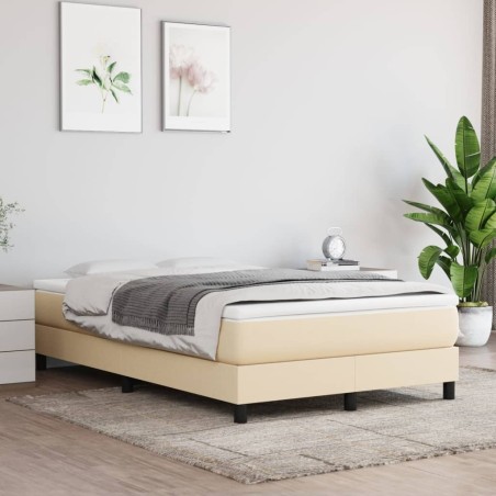 Matelas de lit à ressorts ensachés fermeté moyenne Crème 120x200x20 cm Tissu 625904625904