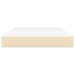 Matelas de lit à ressorts ensachés fermeté moyenne Crème 120x200x20 cm Tissu 625904625904
