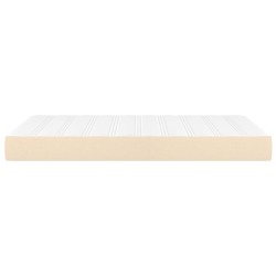 Matelas de lit à ressorts ensachés fermeté moyenne Crème 120x200x20 cm Tissu 625904625904