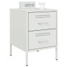 Tables de chevet 2 pcs blanc 36x39x50,5 cm acier 625907625907