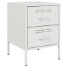 Tables de chevet 2 pcs blanc 36x39x50,5 cm acier 625907625907