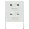 Tables de chevet 2 pcs blanc 36x39x50,5 cm acier 625907625907