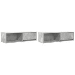 Meubles TV 2 pcs gris béton 100x31x25,5 cm bois d'ingénierie 625909625909