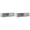Meubles TV 2 pcs gris béton 100x31x25,5 cm bois d'ingénierie 625909625909