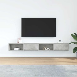 Meubles TV 2 pcs gris béton 100x31x25,5 cm bois d'ingénierie 625909625909