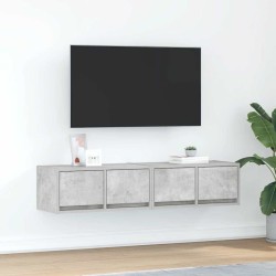 Meubles TV 2 pcs gris béton 60x31x25,5 cm bois d'ingénierie 625912625912