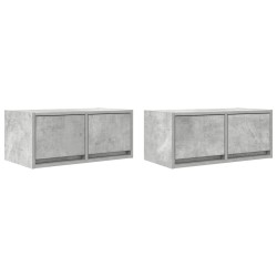 Meubles TV 2 pcs gris béton 60x31x25,5 cm bois d'ingénierie 625912625912