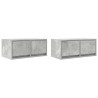 Meubles TV 2 pcs gris béton 60x31x25,5 cm bois d'ingénierie 625912625912