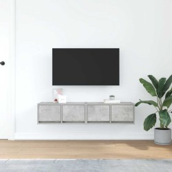 Meubles TV 2 pcs gris béton 60x31x25,5 cm bois d'ingénierie 625912625912