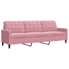 Canapé à 3 places Rose 210 cm Velours 625913625913