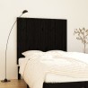Tête de lit murale Noir 127,5x3x110 cm Bois massif de pin 625921625921