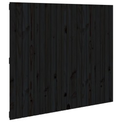 Tête de lit murale Noir 127,5x3x110 cm Bois massif de pin 625921625921