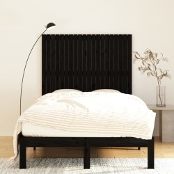 Tête de lit murale Noir 127,5x3x110 cm Bois massif de pin 625921625921