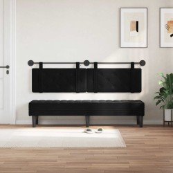 Tête de lit suspendue Avec lumière LED Noir Velours 625922625922