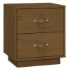 Table de chevet Marron miel 40x34x45 cm Bois de pin massif 625924625924