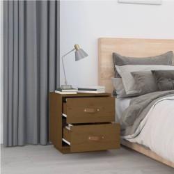  Table de chevet Marron miel 40x34x45 cm Bois de pin massif 625924625924