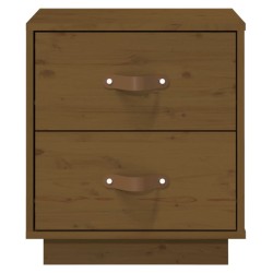  Table de chevet Marron miel 40x34x45 cm Bois de pin massif 625924625924