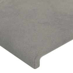 Tête de lit à LED Gris clair 200x5x118/128 cm Velours 625928625928