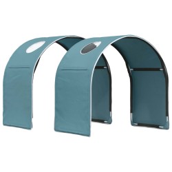 Tunnel de lit 2 pcs Bleu clair 211 x 52,5 x 2 cm Polyester 625932625932