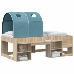 Tunnel de lit 2 pcs Bleu clair 211 x 52,5 x 2 cm Polyester 625932625932