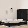 Tête de lit murale Noir 127,5x3x90 cm Bois massif de pin 625935625935
