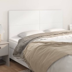 Tête de lit blanche 160 x 5 x 118/128 cm similicuir 625936625936