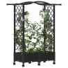 Lit Élevé avec Treillis et Toit Noir 124 x 40 x 129 cm PP 625938625938