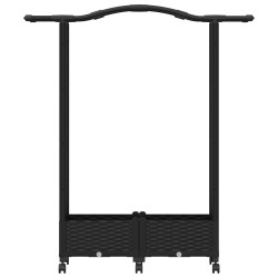 Lit Élevé avec Treillis et Toit Noir 124 x 40 x 129 cm PP 625938625938