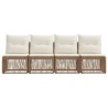 Canapé 4 places 4 pcs 4-Nombre de places Beige polyrotin 625941625941