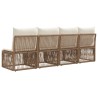 Canapé 4 places 4 pcs 4-Nombre de places Beige polyrotin 625941625941