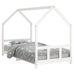 Cadre de lit pour enfants blanc 90x190 cm bois de pin massif 625942625942