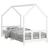 Cadre de lit pour enfants blanc 90x190 cm bois de pin massif 625942625942
