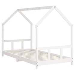 Cadre de lit pour enfants blanc 90x190 cm bois de pin massif 625942625942