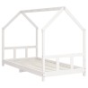 Cadre de lit pour enfants blanc 90x190 cm bois de pin massif 625942625942