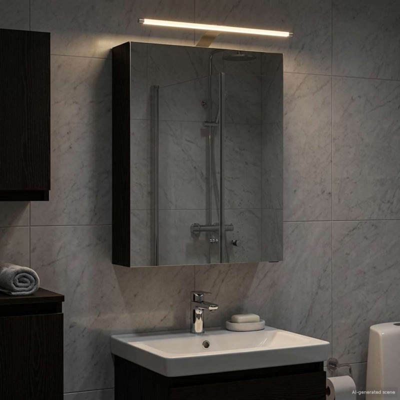 Armoire Miroir de Salle de Bain Chêne noir 50 x 14,5 x 70 cm 625944625944