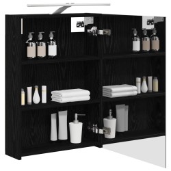 Armoire Miroir de Salle de Bain Chêne noir 50 x 14,5 x 70 cm 625944625944