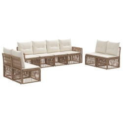 Ensemble de canapé de jardin 8 pcs Beige et blanc crème 625950625950