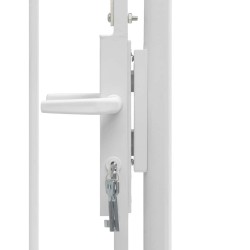Portail de jardin Woerden acier 1x1,25 m blanc 625952625952