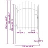 Portail de jardin Woerden acier 1x1,25 m blanc 625952625952