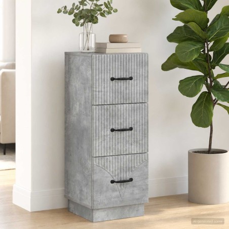 Armoire à tiroirs Gris béton 33 x 34,5 x 87 cm 625955625955