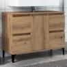 Armoire d'évier chêne artisanal 80x33x60 cm bois d'ingénierie 625960625960