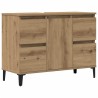 Armoire d'évier chêne artisanal 80x33x60 cm bois d'ingénierie 625960625960