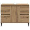 Armoire d'évier chêne artisanal 80x33x60 cm bois d'ingénierie 625960625960