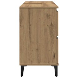 Armoire d'évier chêne artisanal 80x33x60 cm bois d'ingénierie 625960625960