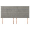 Tête de lit Gris clair 180x5x118/128 cm Velours 625964625964